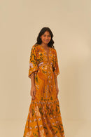 vestido longo estampado helena