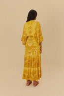 vestido longo estampado beleza boho