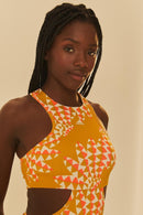 vestido psychedelic wave verde