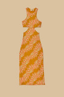 vestido psychedelic wave verde