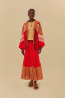 saia laise estampada beleza boho